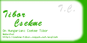 tibor csekme business card